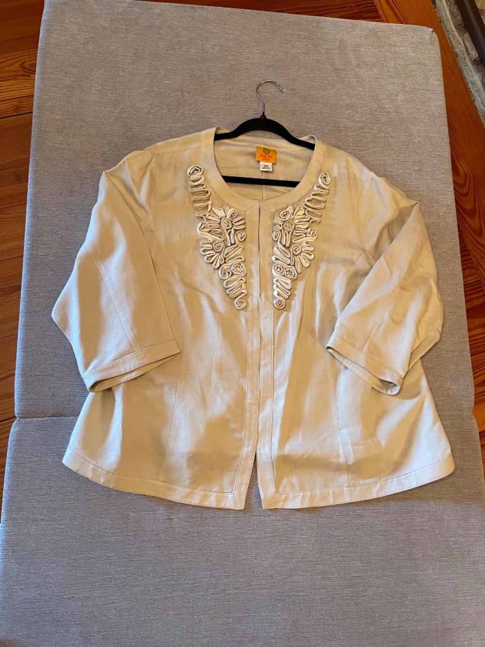 Ruby Rd Linen Blend 2 Piece Pantsuit Jacket & Pants Size 20W - Picture 4 of 15